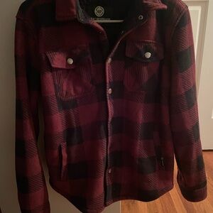 Weatherproof Dark Burgundy Fleece-Lined Jacket